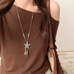 Long Star Charm Necklace