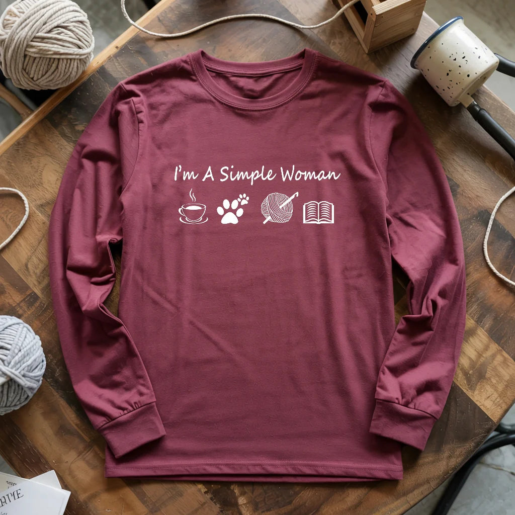 Simple Crocheter Long Sleeve T-shirt