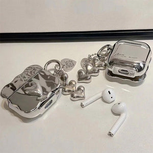Grunge Aesthetic Metal Heart Airpods Case