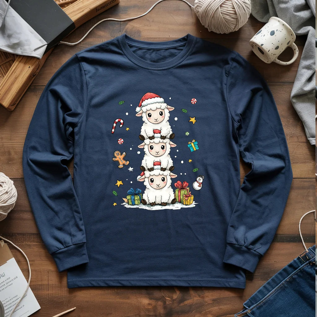 Woolly Christmas Tower Long Sleeve T-shirt