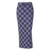 Campus Secrets Plaid Maxi Skirt