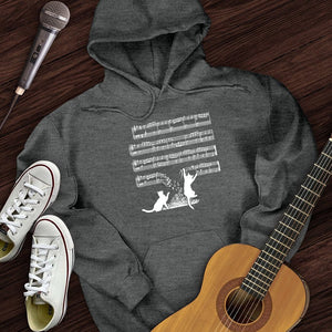 Cat Music Sheet Hoodie