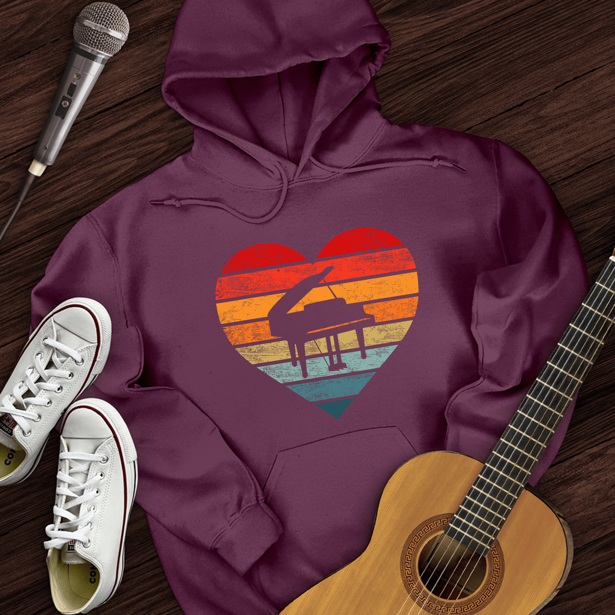 I Love Piano Hoodie