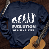Evolution Of A Sax Player Crewneck