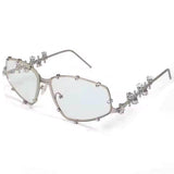 Y2K Rhinestone Rimless Sunglasses