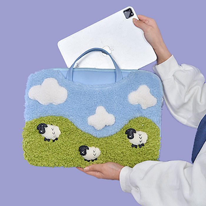 Sheep Embroidery Aesthetic Handbag