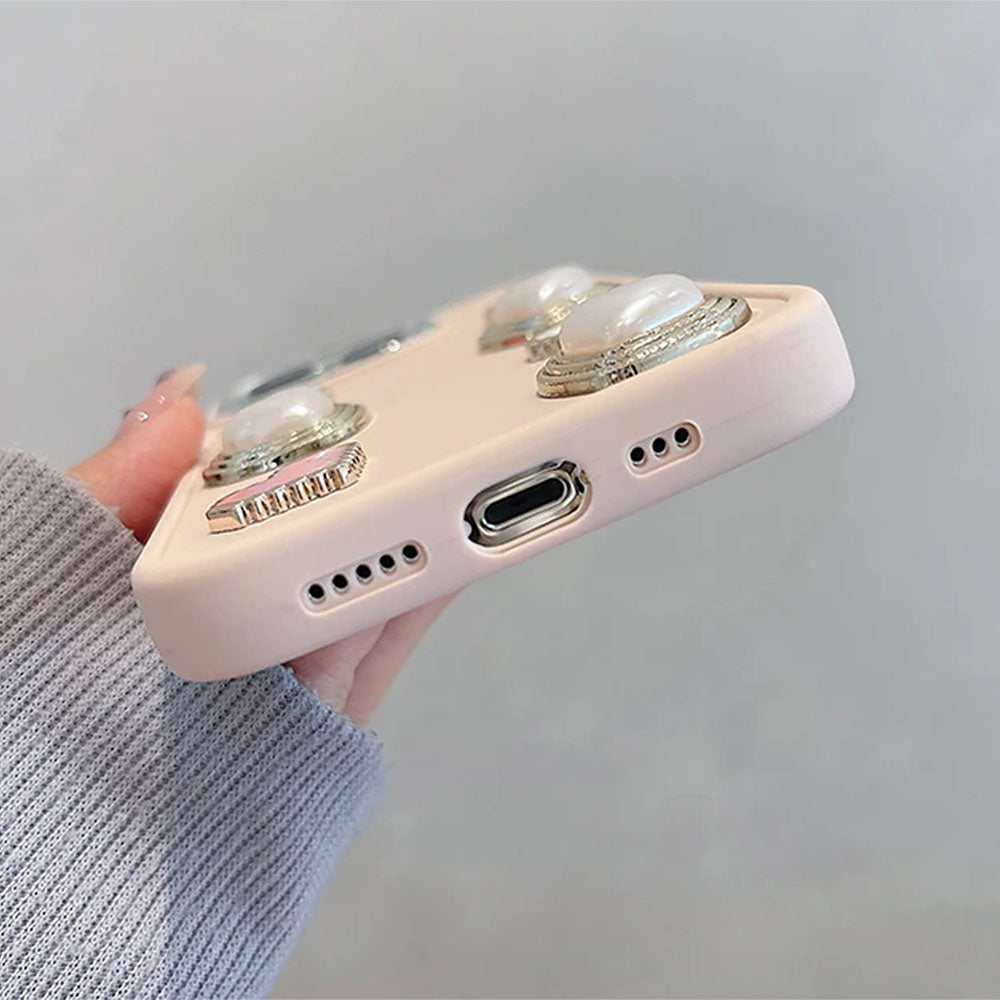 Soft Girl Aesthetic Hearts iPhone Case