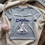 Crochet Not Murder Lady V-neck