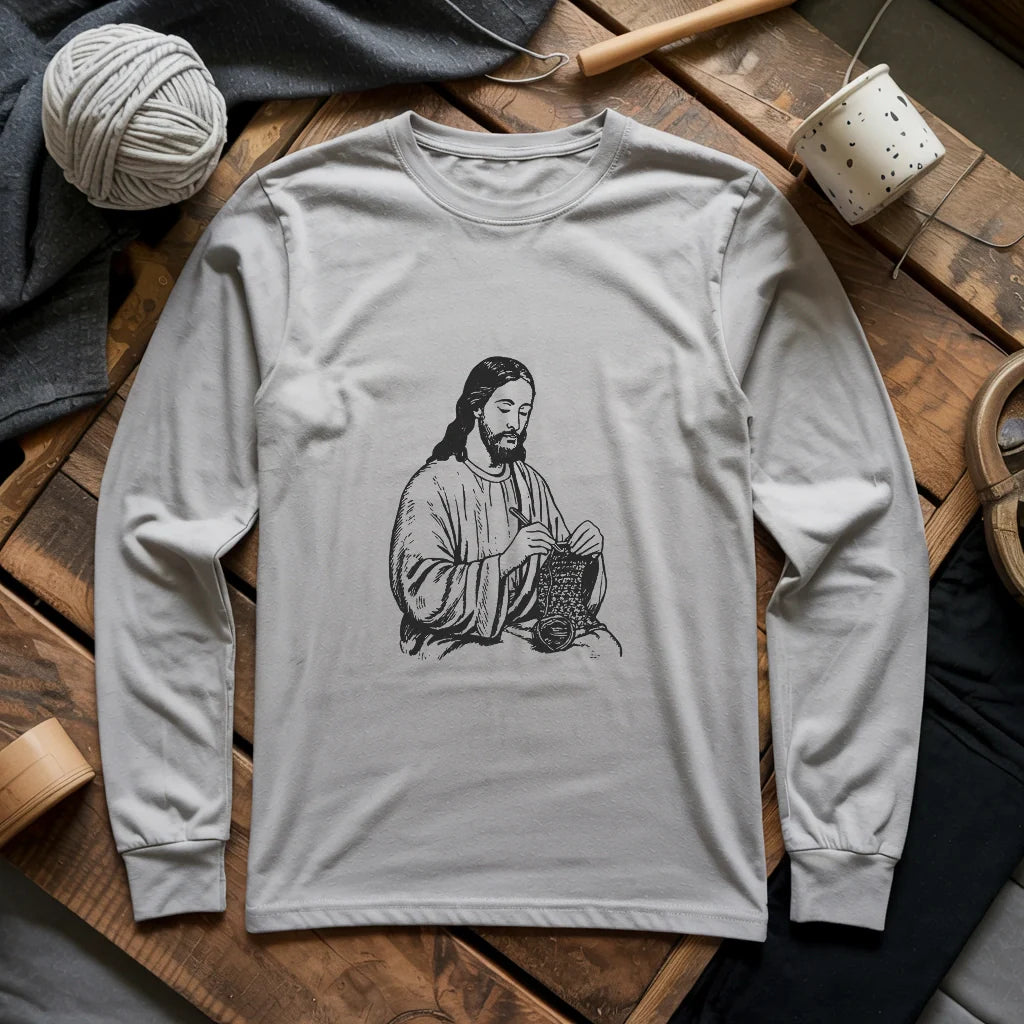 Jesus Crochet Long Sleeve T-shirt