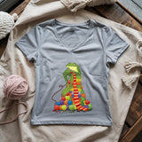 Yarn Frogging Lady V-neck
