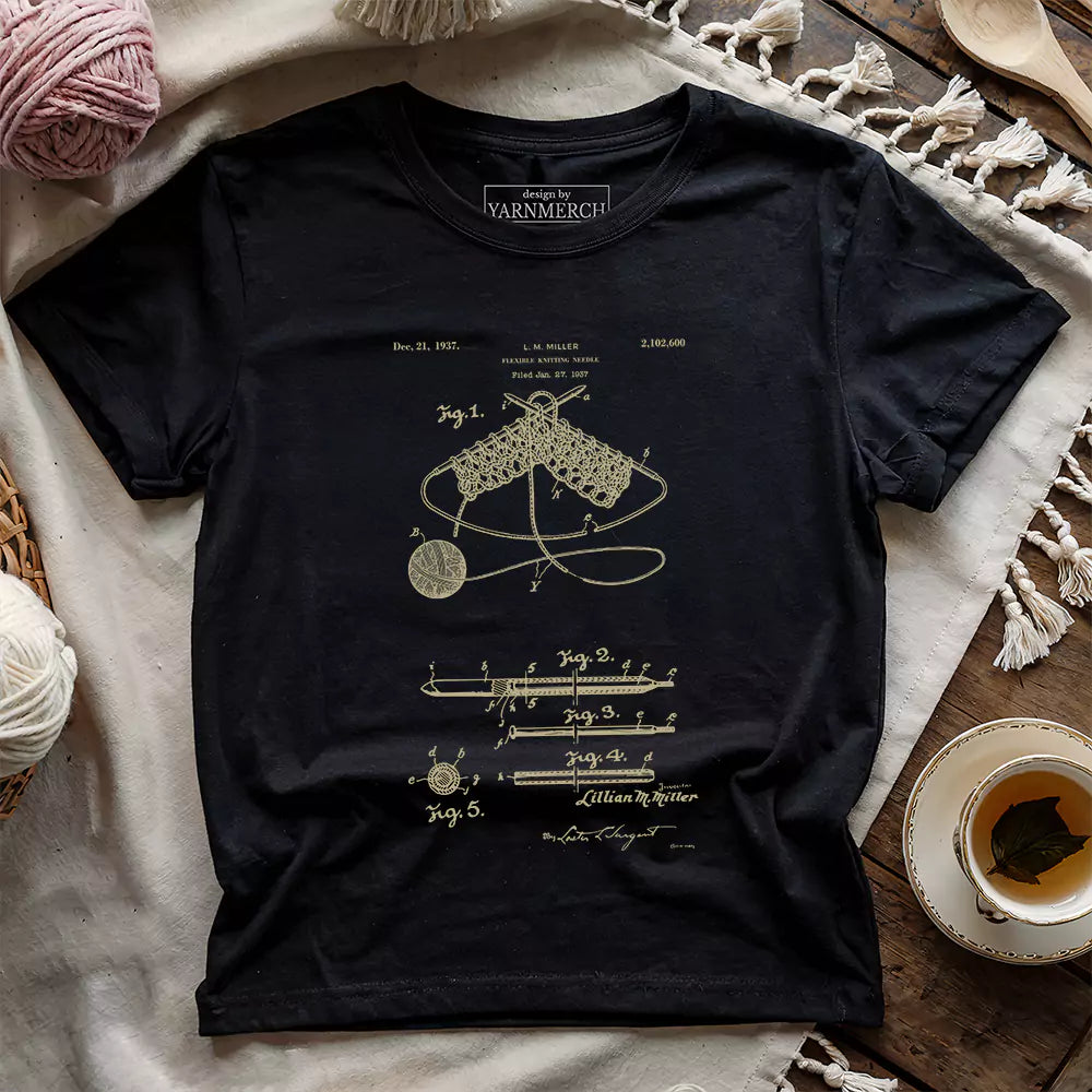 Vintage Knitting Pattern T-shirt