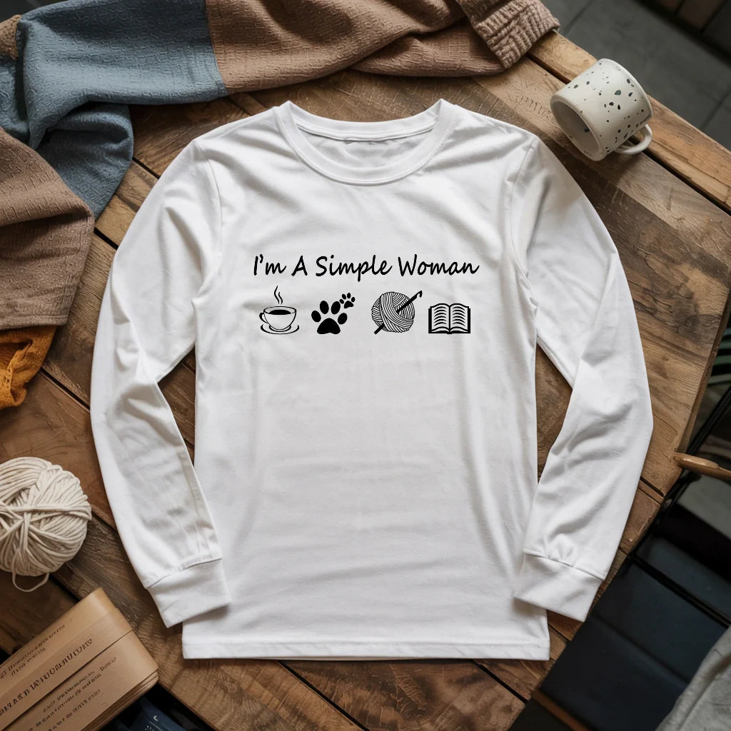 Simple Crocheter Long Sleeve T-shirt