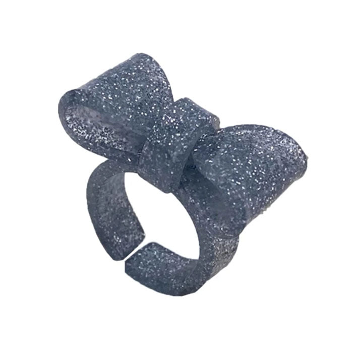 Y2K Glitter Bow Ring