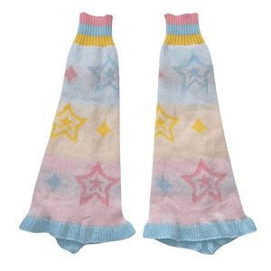 Y2K Pastel Star Leg Warmers