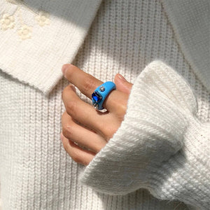 Y2K Rhinestone Acrylic Ring